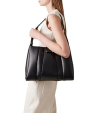 BORBONESE L ECLAIR  Umhängetasche, Leder Schwarz - Damentaschen - 5