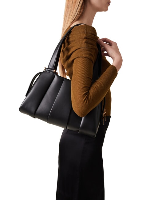 L ECLAIR  Umhängetasche aus Leder Schwarz - Damentaschen