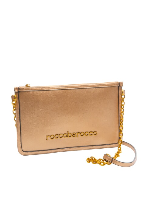 SOPHIE Flache Tasche mit Metallic-Effekt Bronze - Damentaschen
