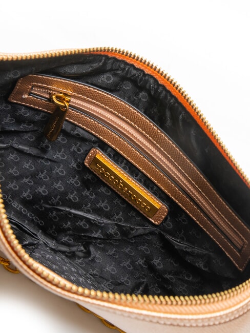 SOPHIE Flache Tasche mit Metallic-Effekt Bronze - Damentaschen