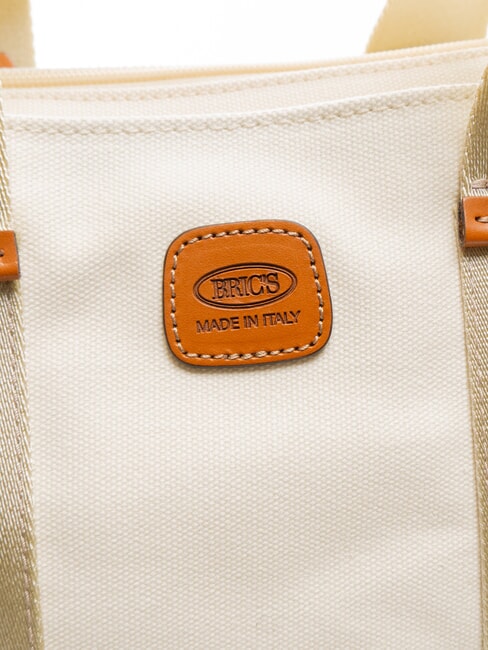 SORRENTO LUDOVICA Canvas Handtasche Einkaufstasche CREME - Damentaschen