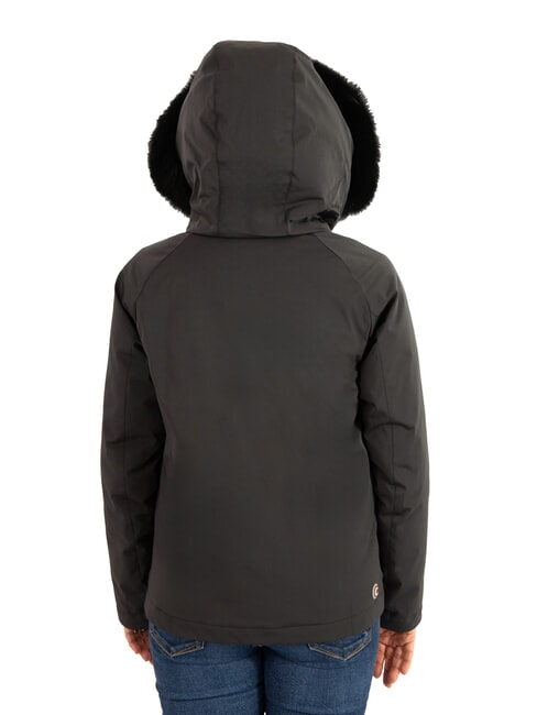 PURENESS Daunenjacke aus zwei Materialien mit Kapuze Schwarz - Daunenjacken für Damen