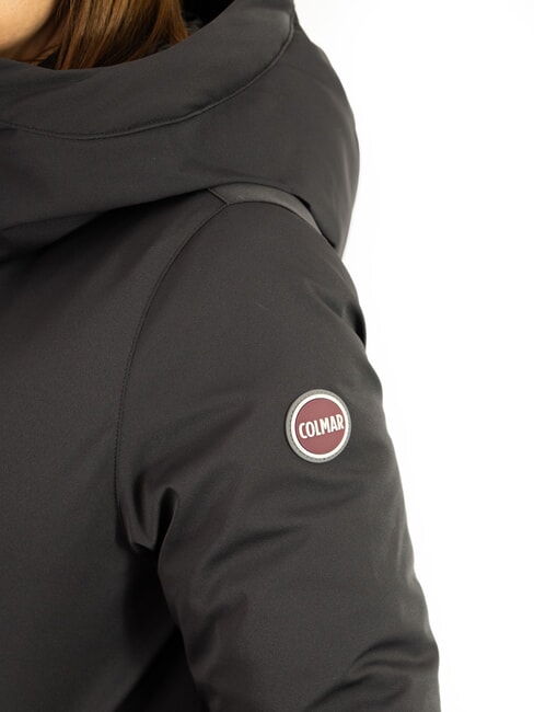 PURENESS Lange Daunenjacke mit Kapuze Schwarz - Daunenjacken für Damen