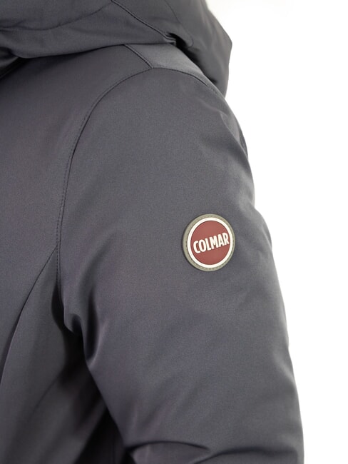 PURENESS Daunenjacke aus zwei Materialien mit Kapuze marineblau - Daunenjacken für Damen