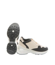 ROCCOBAROCCO METALLIC LOGO Zweifarbige High-Top-Sneakers aus Leder weiß/schwarz - Damenschuhe - 2