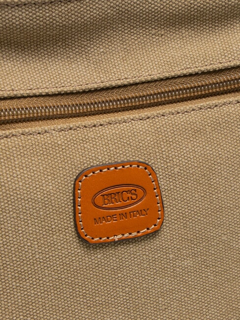 SORRENTO EMMA Flache Umhängetasche aus Canvas Olive - Damentaschen