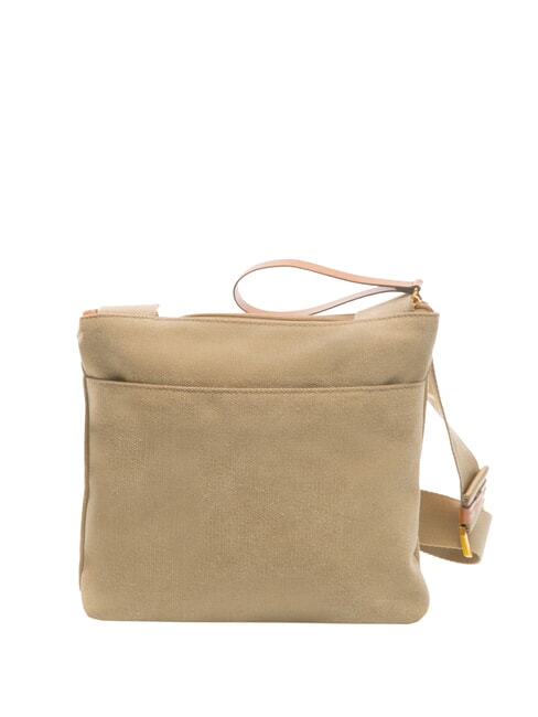 SORRENTO EMMA Flache Umhängetasche aus Canvas Olive - Damentaschen