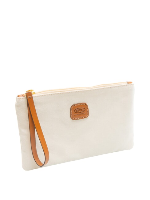 SORRENTO Clutch aus Canvas mit Manschette CREME - Damentaschen
