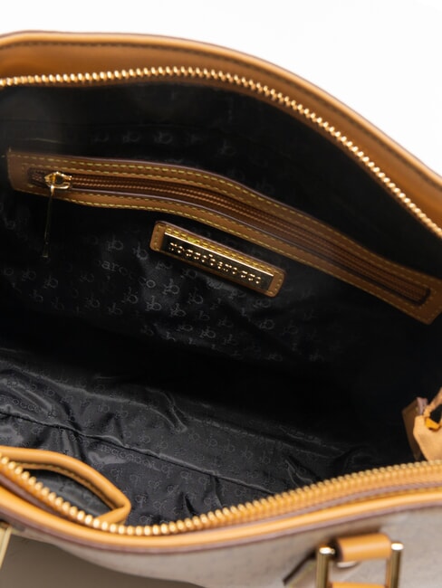 MONOGRAM Logo Handtasche, mit Schultergurt natürlich - Damentaschen