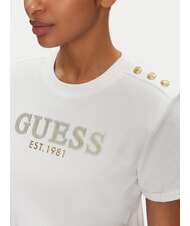 GUESS CN SS CROPPED Baumwoll-T-Shirt purweiß - T-Shirts und Tops für Damen - 3