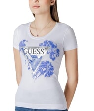 GUESS SS CN FLOWER Kurzärmeliges T-Shirt purweiß - T-Shirts und Tops für Damen - 3