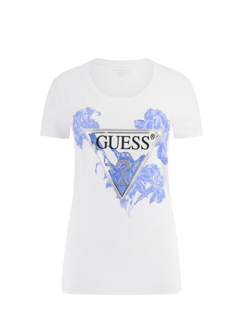 SS CN FLOWER Kurzärmeliges T-Shirt purweiß - T-Shirts und Tops für Damen