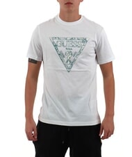 GUESS SS CN TRIANGLE Baumwoll-T-Shirt purwei&szlig; - Herren-T-Shirts - 2