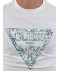 GUESS SS CN TRIANGLE Baumwoll-T-Shirt purwei&szlig; - Herren-T-Shirts - 3