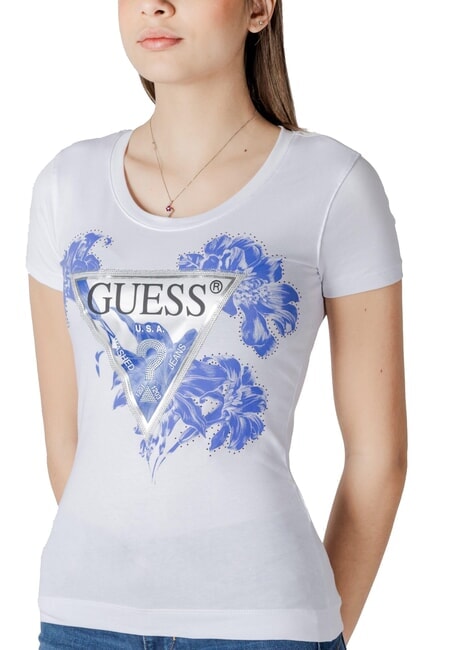 SS CN FLOWER Kurzärmeliges T-Shirt purweiß - T-Shirts und Tops für Damen