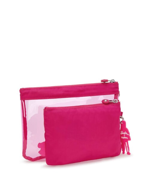 DUO POUCH L X BARBIE Zwei Reißverschlusstaschen Powerrosa transparent - Taschen und Accessoires für Kids