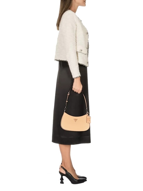 NOELLE Umhängetasche mit Reißverschluss oben Aprikose - Damentaschen