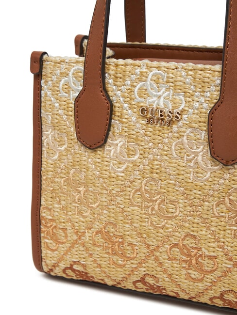 SILVANA Mini Handtasche, mit Schultergurt Cognac / Oliven - Damentaschen