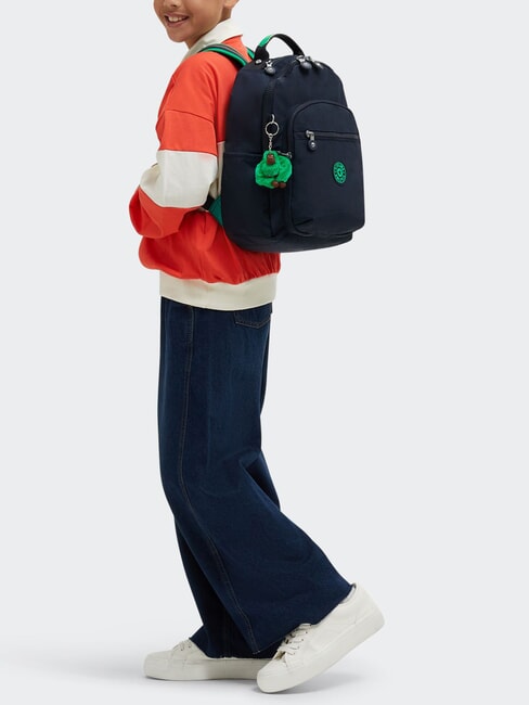 SEOUL SMALL Rucksack blau grüner Block - Rucksäcke für Schule &amp; Freizeit