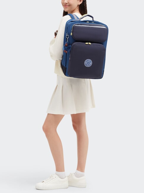 SCOTTY Großer Rucksack für 15" PC fantasie blau block - Rucksäcke für Schule &amp; Freizeit