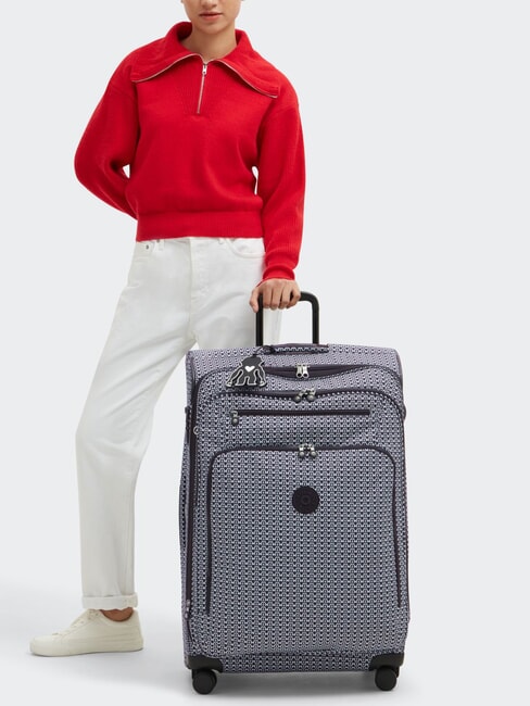 NEW YOURI SPIN L Großer Trolley Signatur-Druck - Halbharte Trolleys