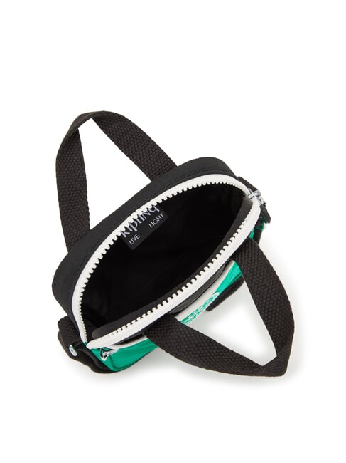 LEVY Mikrotasche für Smartphones tiefgrüner schwarzer Block - Damentaschen