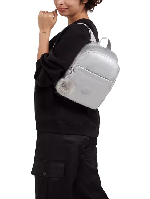 MARLEE BP Kleiner Metallic-Rucksack Platin M GG - Damentaschen