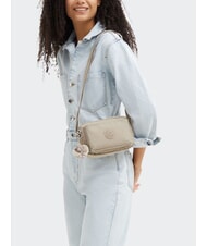 KIPLING ABANU S Schultertasche charakteristisches Beige mit Prägung - Damentaschen - 5