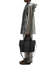 RAINS TOTE BAG Umh&auml;ngetasche, mit Schultergurt Schwarz - Damentaschen - 4