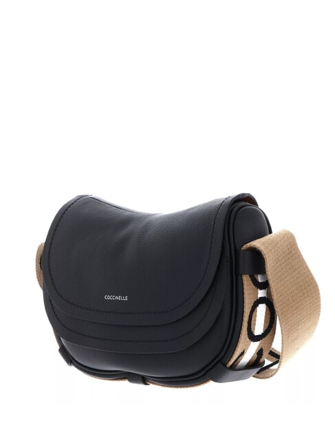 RAQUEL S Mini-Umhängetasche aus Leder noir/cuir - Damentaschen