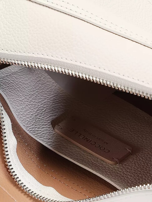 RAQUEL S Mini-Umh&auml;ngetasche aus Leder wei&szlig;/haut - Damentaschen