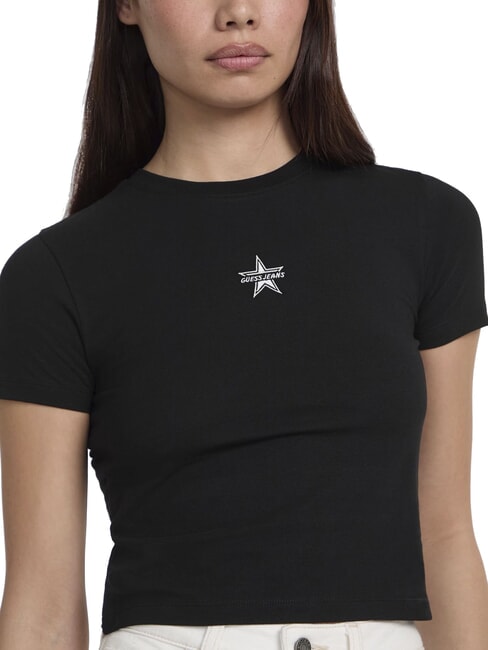 SS CN EMB STAR  T-Shirts jetbla - T-Shirts und Tops für Damen