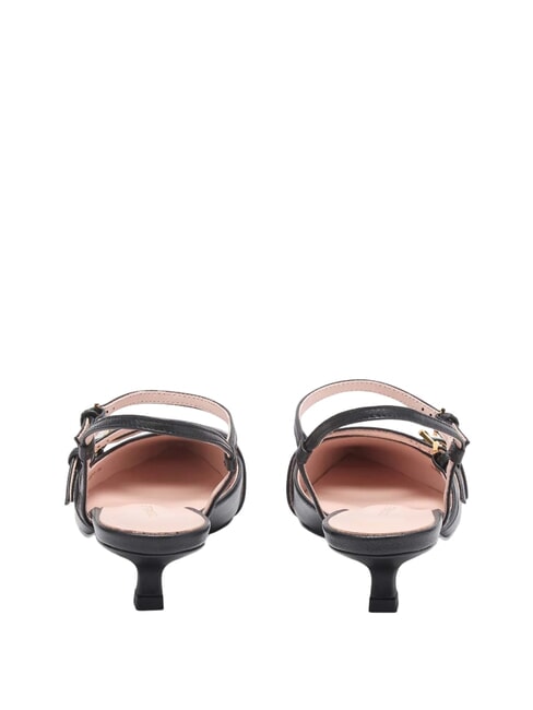 FERNANDA Slingback-Schuhe aus Leder Schwarz - Damenschuhe