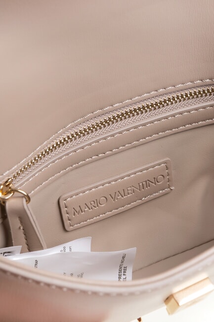 NAMMOS RE Minitasche mit &Uuml;berschlag und Schultergurt Beige - Damentaschen