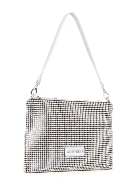 NABILAH Clutch mit Strasssteinen und Schultergurt Silber - Damentaschen