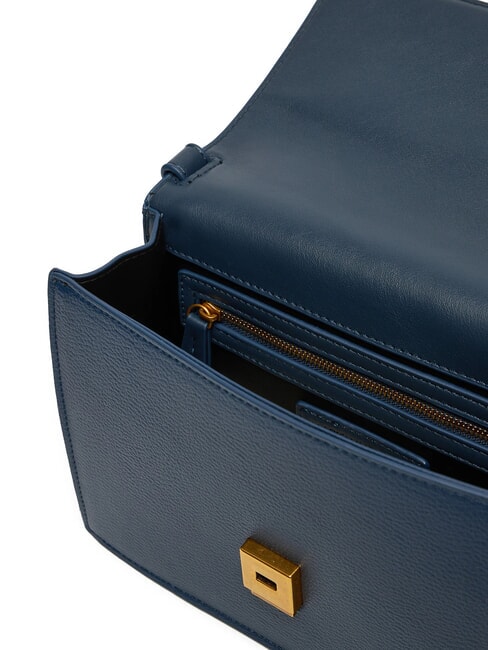 USHUAIA Doppelfunktionstasche mit &Uuml;berschlag Blau - Damentaschen