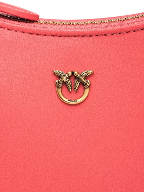 HALF MOON BABY Umhängetasche aus Leder Koralle. würzig-antikes Gold - Damentaschen