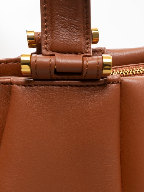 L ECLAIR  Maxi Umhängetasche aus Leder Kokosnuss - Damentaschen