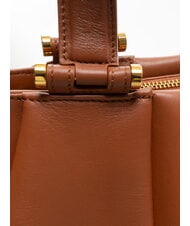 BORBONESE L ECLAIR  Maxi Umhängetasche aus Leder Kokosnuss - Damentaschen - 3