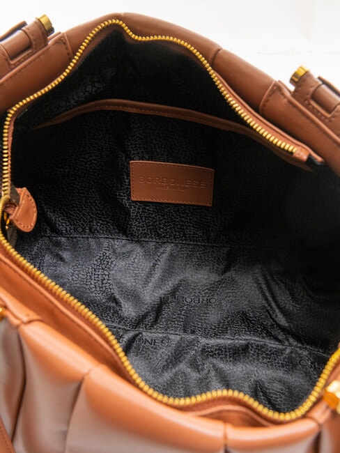 L ECLAIR  Maxi Umhängetasche aus Leder Kokosnuss - Damentaschen