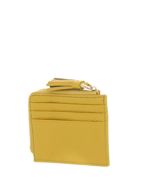 TASSEL Kartenetui mit Reißverschluss aus gehämmertem Leder sonnig - Brieftaschen Damen