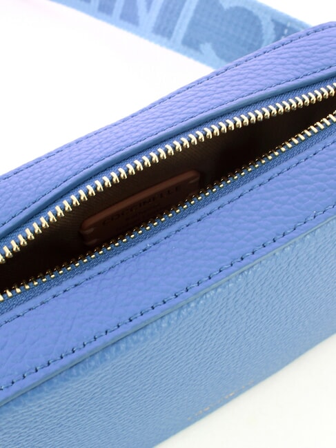 TEBE Schultertasche aus strukturiertem Leder Blau - Damentaschen