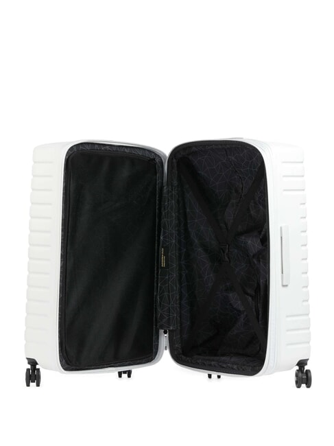 FLYDUCK Mittelgroßer erweiterbarer Trolley weiß - Harte Trolleys