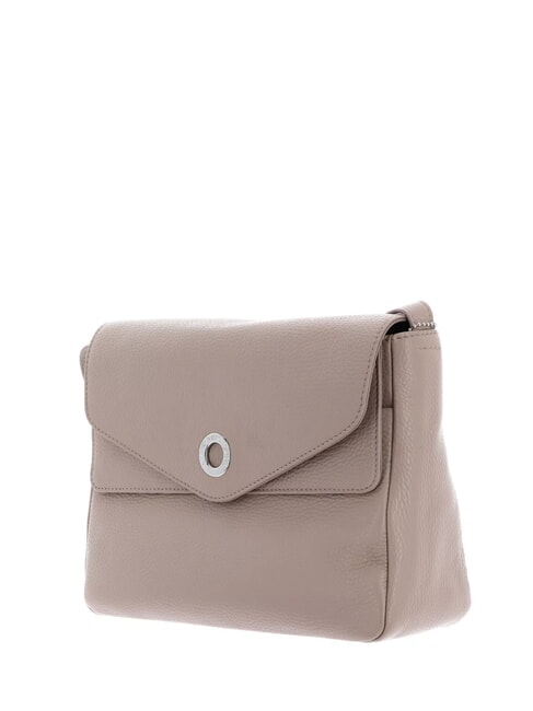 MELLOW LEATHER Ledertasche mit Überschlag warmes Taupe - Damentaschen