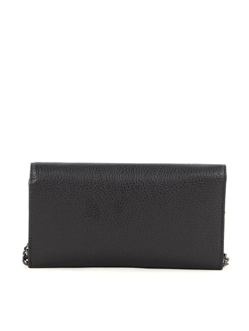 I-CON Leder-Geldbörse mit Clutch Schwarz - Brieftaschen Damen