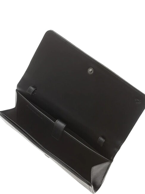 I-CON Leder-Geldbörse mit Clutch Schwarz - Brieftaschen Damen