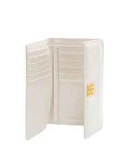 BORBONESE LETTERING PLATE  Damen Leder Geldbörse Weiß - Brieftaschen Damen - 2