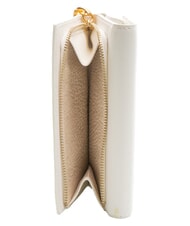 BORBONESE LETTERING PLATE  Damen Leder Geldbörse Weiß - Brieftaschen Damen - 4