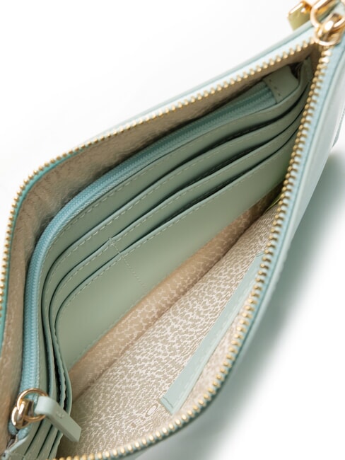 LETTERING Clutch aus Leder mit Manschette Marine - Damentaschen