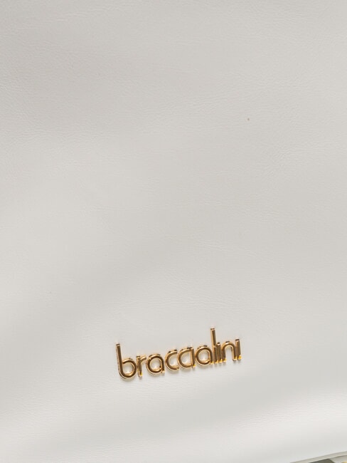 NORA Lederrucksack mit Ketten Weiß - Damentaschen